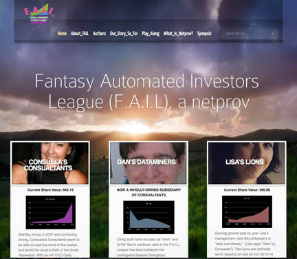F.A.I.L. (Fantasy Automated Investors League), a netprov