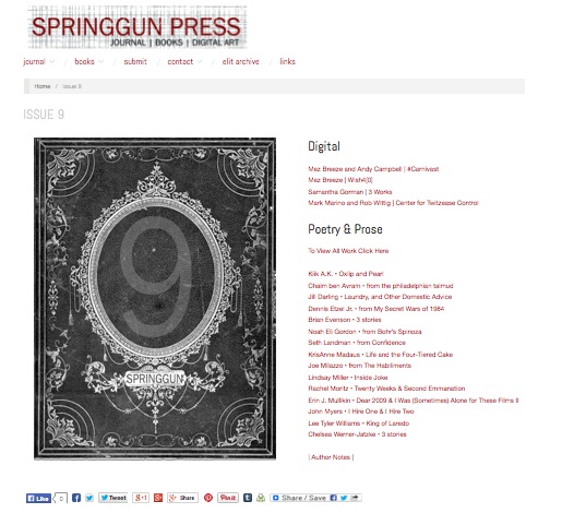 Springgun Press Features “Center for Twitzease Control” netprov